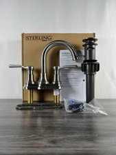 Sterling by Kohler Silver Black 2-Handle Bathroom Sink Faucet