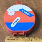 Vintage 1966 Barbie Travel In Style Hatbox Suitcase Mattel Mod Rome London Paris