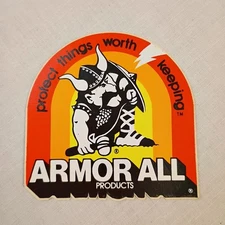 Vintage Armor All Products Protect Things Worth Keeping Logo Vinyl Sticker Decal