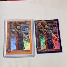 2025-26 Topps Holiday Cade Cunningham Orange Metallic GLITTER SP /25, Plus Blue!
