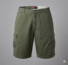Jon Lauren Apparel Vintage Men's Olive Green Cargo Shorts. Size 36