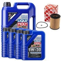 MotoröL Set Longtime High Tech 5W-30 Liqui Moly 9 Liter + ÖLfilter FüR Mercedes