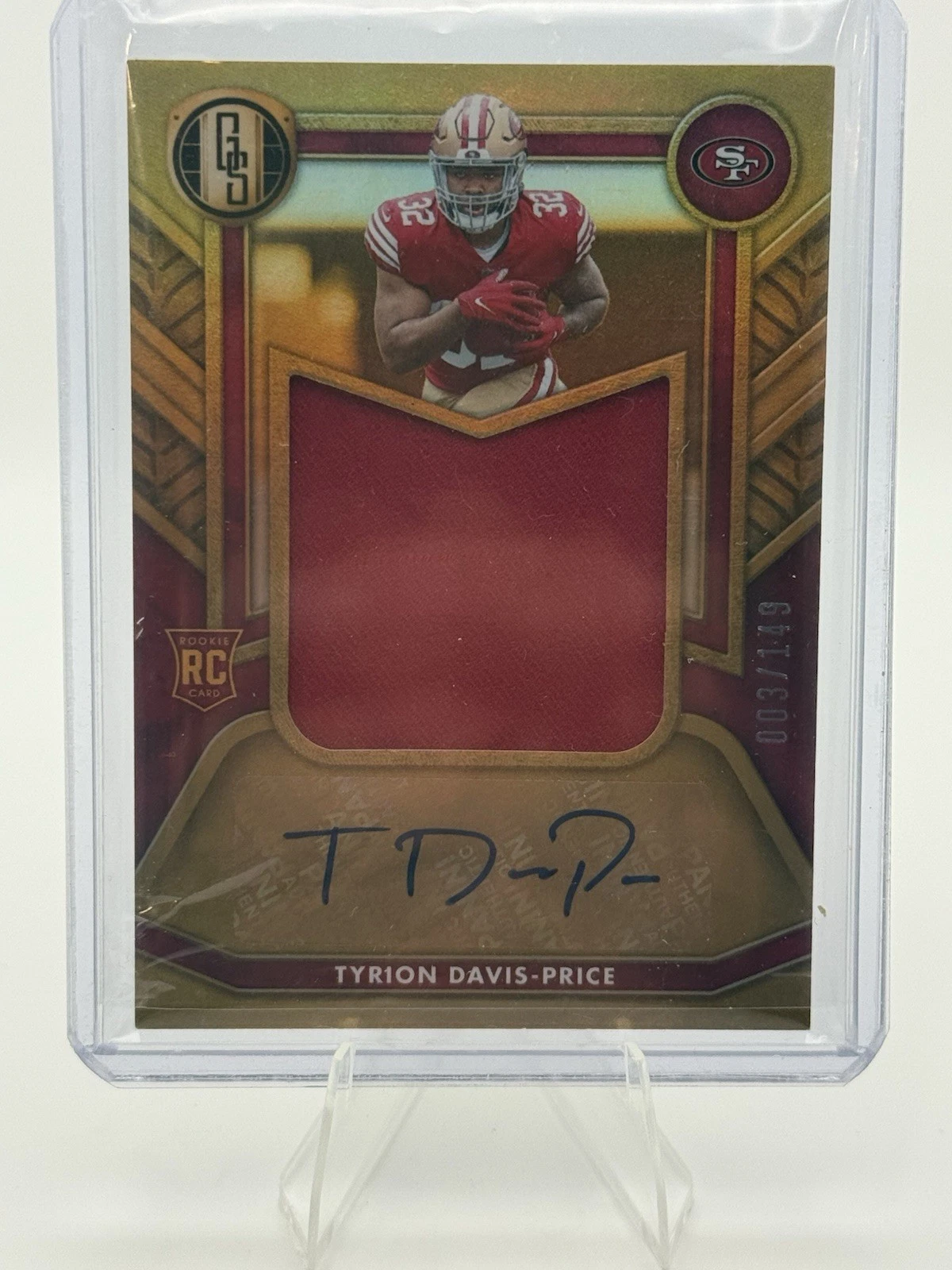 Tyrion Davis-Price Panini Gold Standard Rookie Jersey Autographs Jumbo Relics #RAJTDP Base