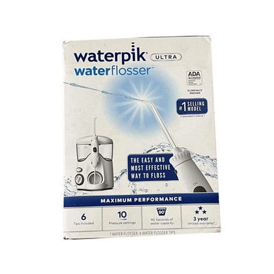 Waterpik Ultra Water Flosser WP-100W White Dental Oral Irrigator 10 Settings