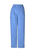 Cherokee Workwear Cargo Scrub Pants 2XL Pull On 4200 Ciel Blue elastic waist