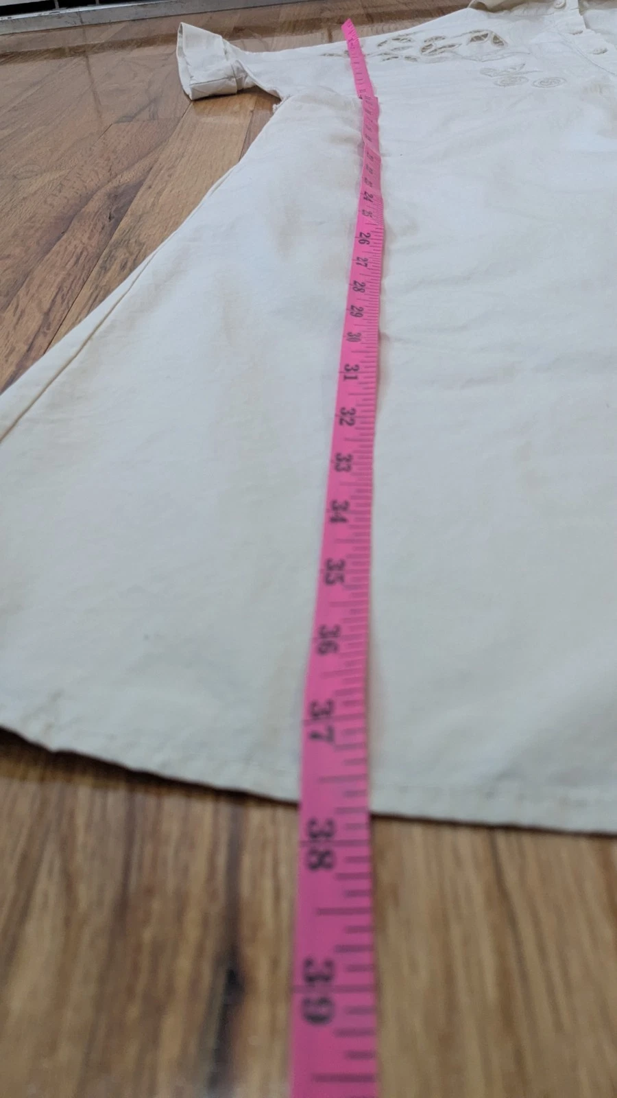 VETEMENTS Ophelia roe abito donna marrone abbottonato maniche corte con cintura taglia S