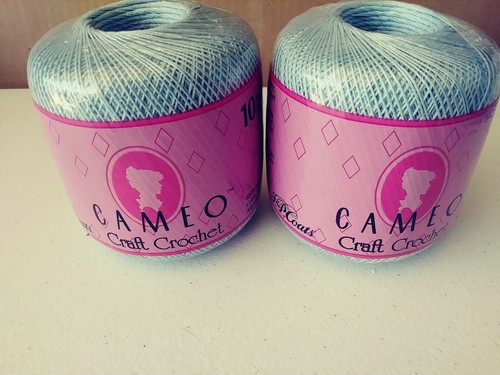 Lotto 2 Cappotti J&P Cammeo Artigianali Filo Uncinetto Taglia 10 Lt Blu - Foto 1 di 3