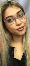 New Mikli by ALAIN MIKLI ML2512 1V Clear Red Women's Eyeglasses Frame E1.