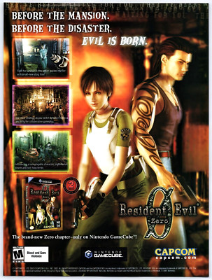 Resident Evil Zero - GameCube - Vintage Original Print Ad/Poster Promo Art 2002