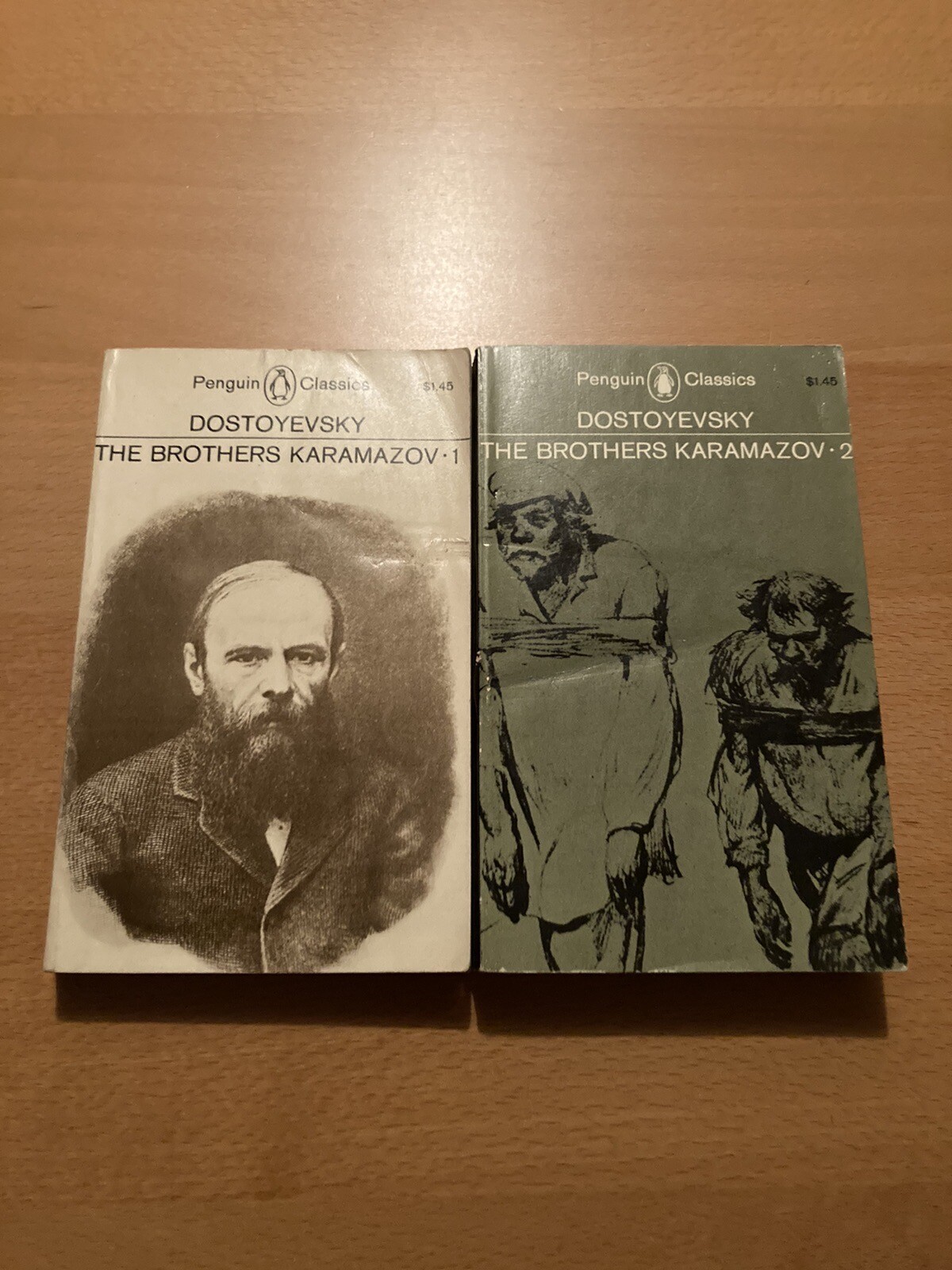 THE BROTHERS KARAMAZOV 2 VOLUMES By Fyodor Dostoyevsky Penguin
