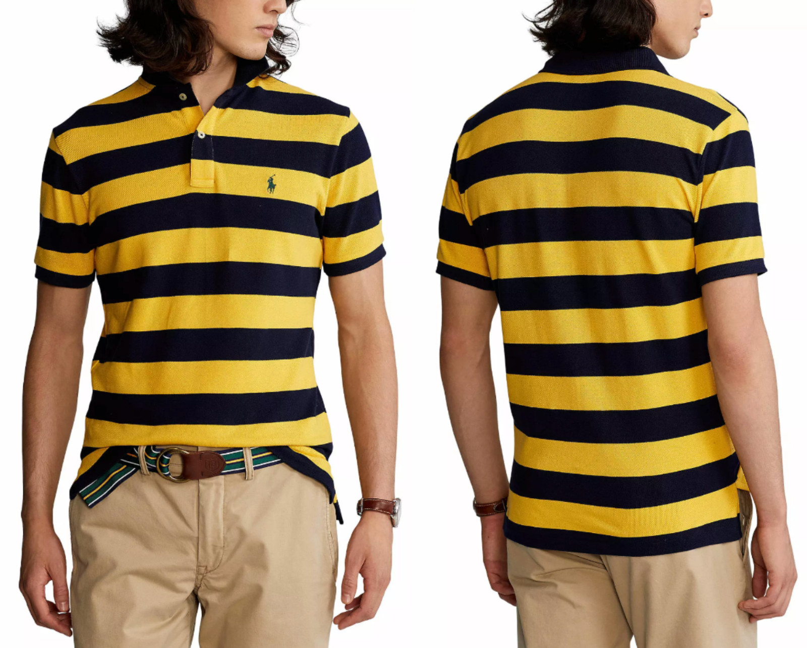 Polo Ralph Lauren Custom Slim Fit Mesh Stretch Polo Shirt M