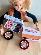 1:6 donuts set coffee Krispy Kreme Dunkin donuts Doughnuts 11 pcs set dessert
