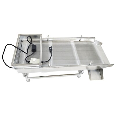 110V 1.5mm Stainless Steel Linear Vibrating Screen Single Layer Round Hole