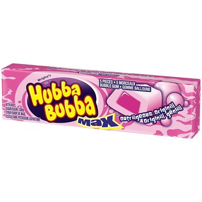 Hubba Bubba Max Gum - 4pks - Outrageous Original - FREE SHIPPING