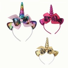 Unicorn Headband Girls Hair Accessories Glitter Party Birthday Carnival Cosplay
