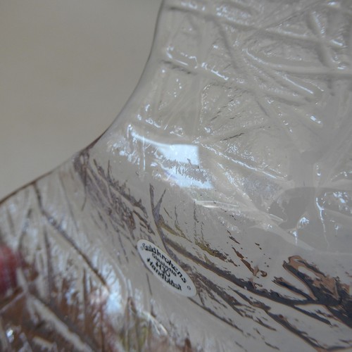 Swedish glass serving cheese plate platter. Guldkrokens Glashytta HJA. Brutalist - Picture 10 of 10