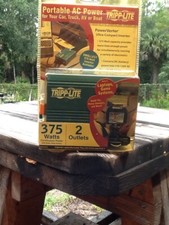 tripp lite portable ac power inverter 375 watts 2 outlets compact 