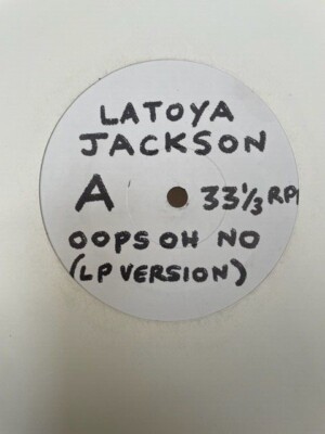 Latoya Jackson - Oops Oh No 12'' House Vinyl 1986 LP Version Music Of Life Promo