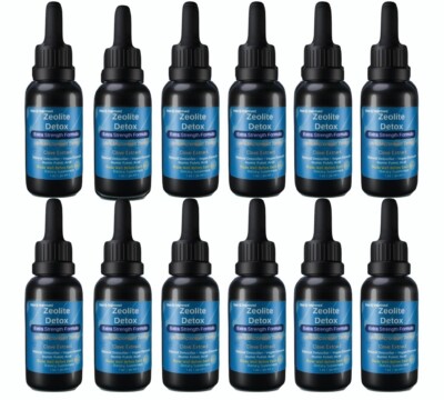 Zeolite Liquid Detox, 12 Pk Extra Strength, Liquified DETOX, exp 2027