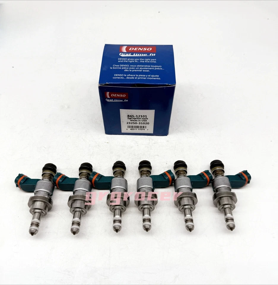 6X Denso FUEL INJECTORS FITS FOR 2006-2015 Lexus IS250 2.5L V6 23250-31020 NEW Foto 2 de 4