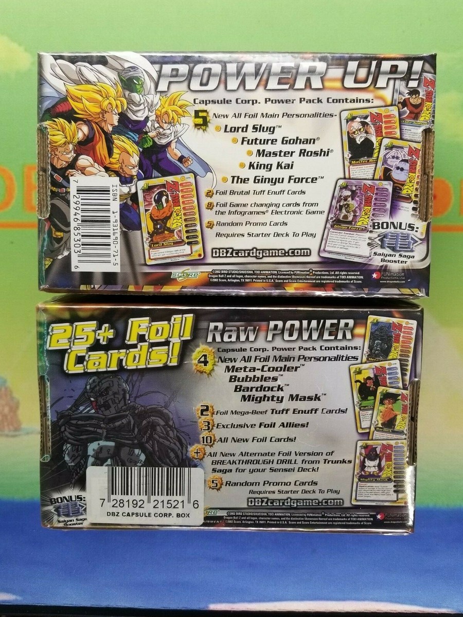 Dragon Ball Z DBZ TCG CCG Score Capsule Corp Power Pack Set of 2