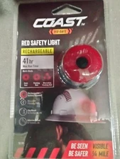 Coast SL1R USB Rechargeable Safety Clip Red Light Multi-Mode