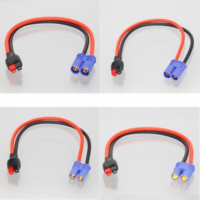 Emergency Power Battery Wire Adapter EC8 to 45A 2-Pole Connector 10AWG 1FT Leads