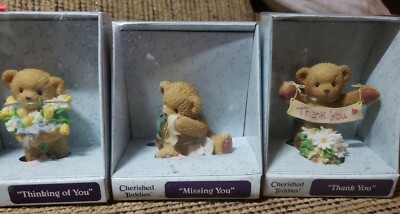 Lot of 3 -  Teddies to Cherish - Thinking of You - Missing You - Thank You - T5