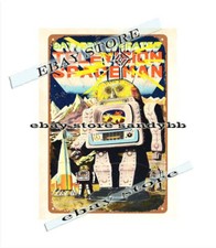 office wall decor JAPANESE TELEVISION SPACE MAN childhood toy metal tin sign