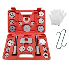 27pcs Universal Disc Brake Caliper Piston Hooks Wind Rewind Tool +case +gloves