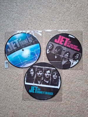 JET - 3 x Picture Discs - 7'' Vinyl - Shine On, Bring It On Back, Put Your Money