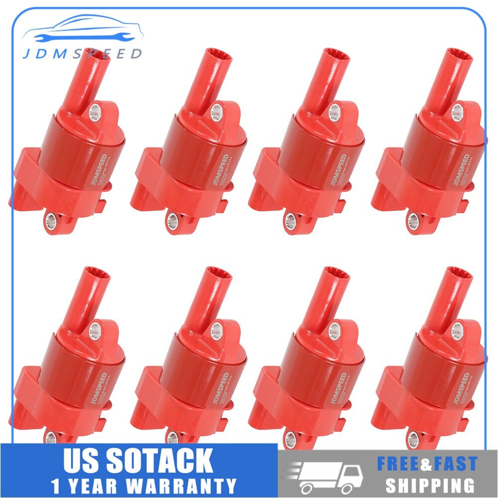 8Pcs Round Ignition Coil For Buick Cadillac Chevy GMC D514A High PerFormance