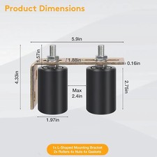 Gate Roller Guide,Sliding Gate Hardware with L-Sliding Gate Brackets,Sliding Kit