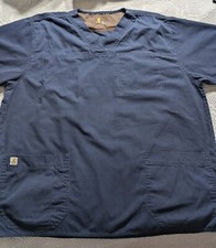 Carhartt XL Navy Scrub Top Pockets
