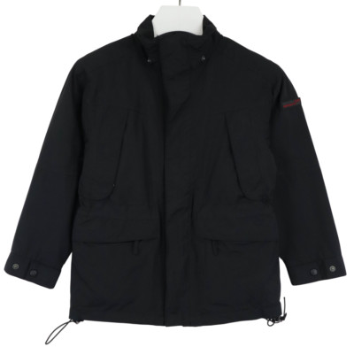 Gant Sport Parka Jacke Jungen 134/140 CM Verstellbar Schwarz Logo Rv Taschen