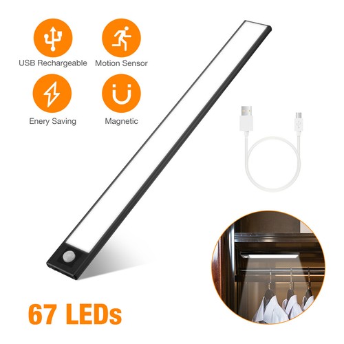 Wireless LED Closet Light USB Rechargeable Motion Sensor Under