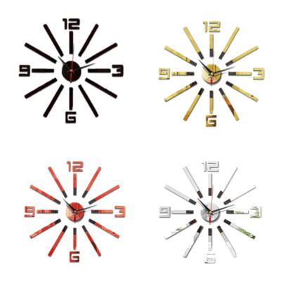 1Pc Mirror Wall Clock DIY 3D Mirror Surface Small Number Acrylic Sticker Europe 