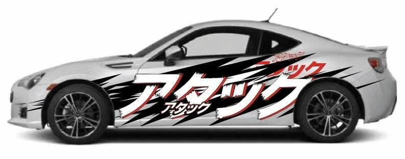 Anime ITASHA Zero Two car side sitcker car door sticker wrap fit any cars Vinyl - Image 2 of 3