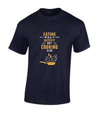 COOKING IS AN ART MENS T SHIRT CHEF COOK BARBECUE BBQ DESIGN GIFT IDEA TOP