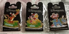Disney Pin 3er Set Tigger, Winnie Puuh+I-Aah, Joyeux Noel 2019, Disneyland Paris