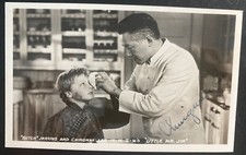 Mint Real Picture Postcard Butch Jenkins & Chingwah Lee Little MR Jim Signed