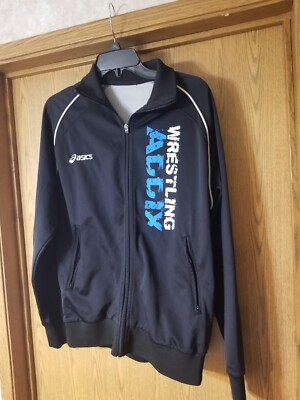 アシックス　シングレット　ジャケット ASICS Mens Wrestling jacket. Zip up. Asics attix. Size medium
