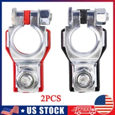 2Pcs Car Battery Terminal Clamp Connectors Positive Negative Release Disconnect
