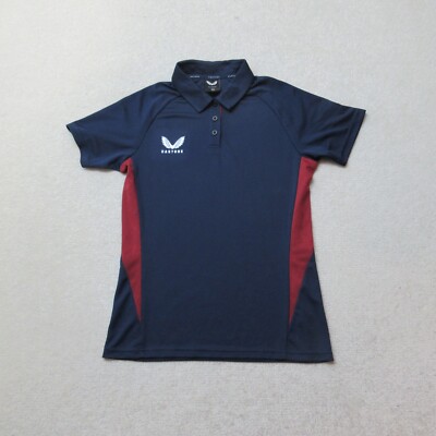 Castore Poloshirt Damen UK 10 Navy Blau Freizeit Sportswear Oberteil EU 38 Neu ohne Etikett