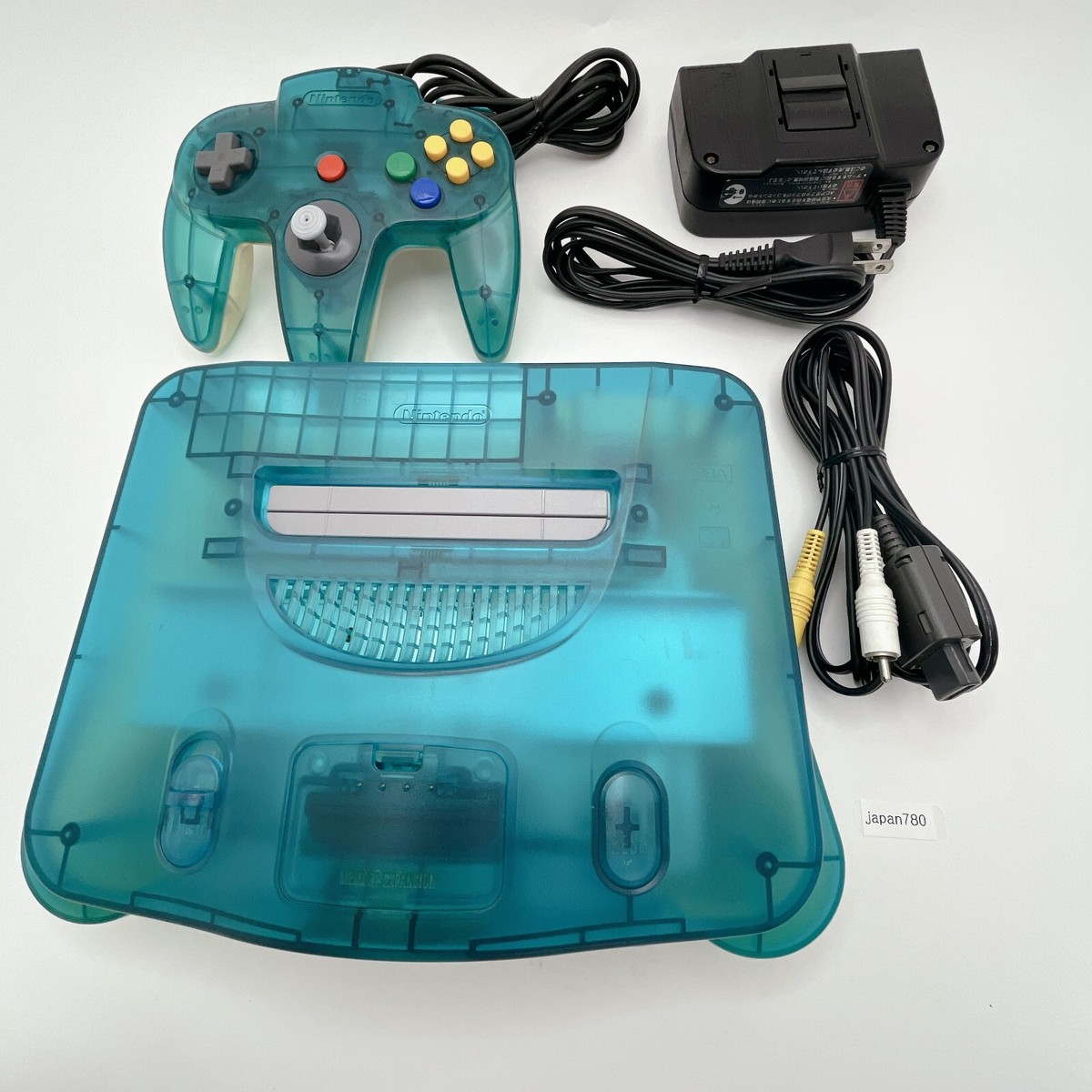 Nintendo 64 N64 Ice Clear Blue Console Set NUS-001 Japan (ES003