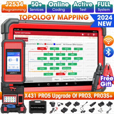 Launch X431 Pro5 Pad V Bi-Directional Diagnostic Scanner J2534 Reprogramming V+