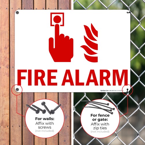 Fire Alarm Sign, - Picture 13 of 85