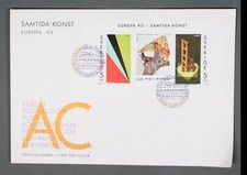 MayfairStamps Sweden 1993 Europa Contemporary Art Souvenir Sheet Cover aaw_69277