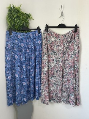 M&S /per Una Skirt UK 24 X 2, Floral/geometric Patterned Skirts X 2