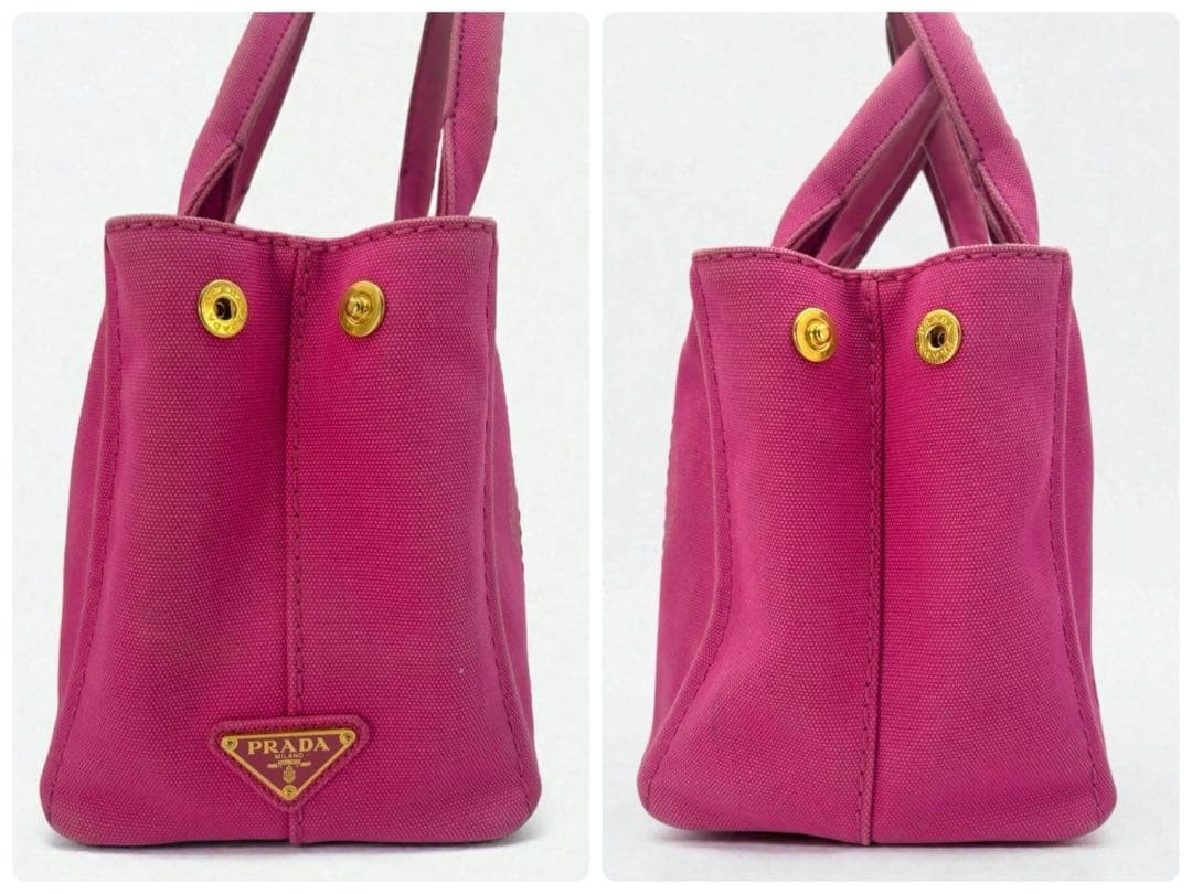 Prada Canapa S Handbag 2way Shoulder Bag Pink 0270 thumbnail 4